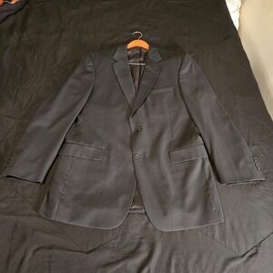 Jos. A. Bank Suit Jacket Mens 43L Navy Blue Wool Signature Collection 2 Button